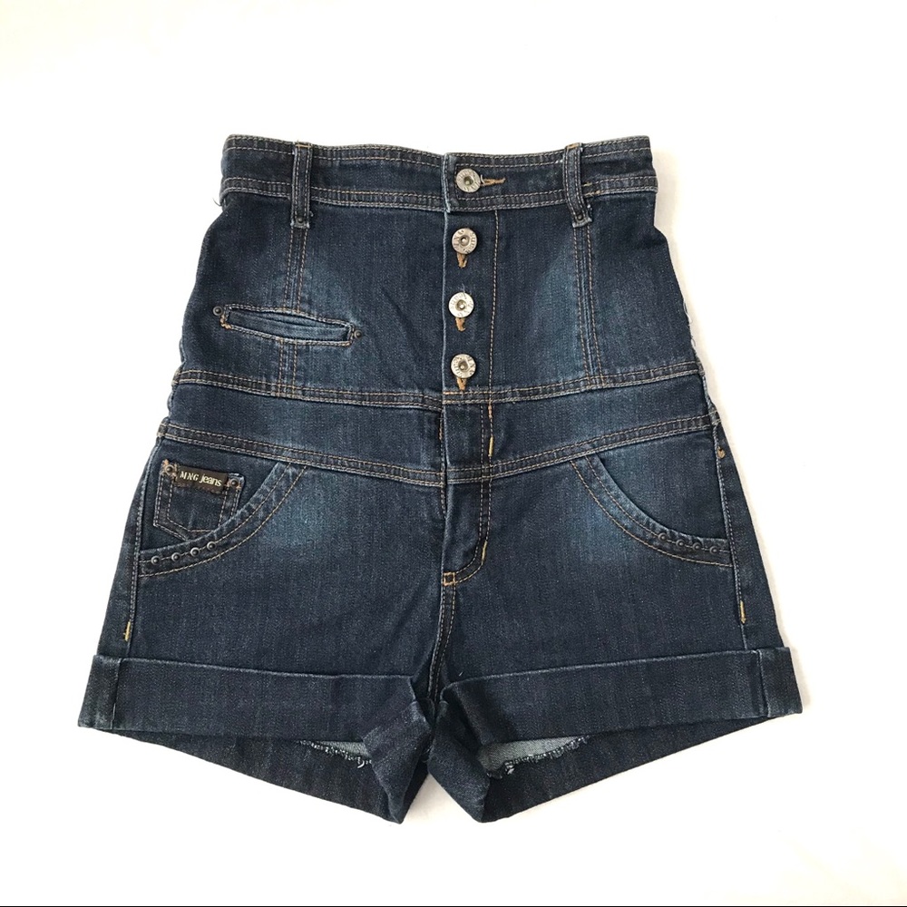 MANGO HIGH WAISTED SHORTS SZ 2